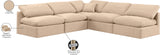 Indulge Beige Velvet Modular Sectional 147Beige-Sec5B Meridian Furniture