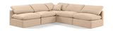 Indulge Beige Velvet Modular Sectional 147Beige-Sec5B Meridian Furniture