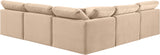 Indulge Beige Velvet Modular Sectional 147Beige-Sec5B Meridian Furniture