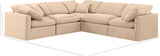 Indulge Beige Velvet Modular Sectional 147Beige-Sec5C Meridian Furniture