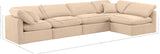 Indulge Beige Velvet Modular Sectional 147Beige-Sec5D Meridian Furniture