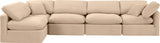 Indulge Beige Velvet Modular Sectional 147Beige-Sec5D Meridian Furniture