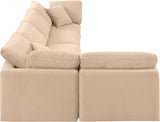 Indulge Beige Velvet Modular Sectional 147Beige-Sec5D Meridian Furniture