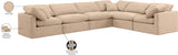 Indulge Beige Velvet Modular Sectional 147Beige-Sec6A Meridian Furniture