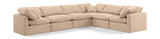 Indulge Beige Velvet Modular Sectional 147Beige-Sec6A Meridian Furniture