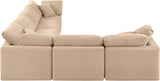 Indulge Beige Velvet Modular Sectional 147Beige-Sec6A Meridian Furniture