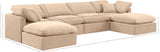 Indulge Beige Velvet Modular Sectional 147Beige-Sec6B Meridian Furniture