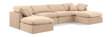 Indulge Beige Velvet Modular Sectional 147Beige-Sec6B Meridian Furniture