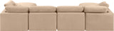 Indulge Beige Velvet Modular Sectional 147Beige-Sec6B Meridian Furniture