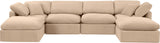 Indulge Beige Velvet Modular Sectional 147Beige-Sec6B Meridian Furniture