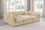 Indulge Beige Velvet Modular Sectional 147Beige-Sec6C Meridian Furniture