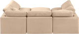 Indulge Beige Velvet Modular Sectional 147Beige-Sec6C Meridian Furniture