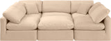 Indulge Beige Velvet Modular Sectional 147Beige-Sec6C Meridian Furniture