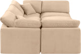 Indulge Beige Velvet Modular Sectional 147Beige-Sec6C Meridian Furniture