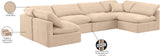 Indulge Beige Velvet Modular Sectional 147Beige-Sec6D Meridian Furniture