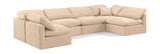 Indulge Beige Velvet Modular Sectional 147Beige-Sec6D Meridian Furniture