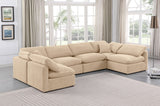 Indulge Beige Velvet Modular Sectional 147Beige-Sec6D Meridian Furniture