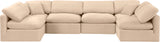 Indulge Beige Velvet Modular Sectional 147Beige-Sec6D Meridian Furniture