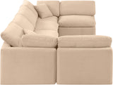 Indulge Beige Velvet Modular Sectional 147Beige-Sec6D Meridian Furniture