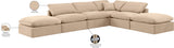 Indulge Beige Velvet Modular Sectional 147Beige-Sec6E Meridian Furniture