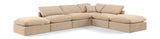 Indulge Beige Velvet Modular Sectional 147Beige-Sec6E Meridian Furniture