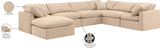 Indulge Beige Velvet Modular Sectional 147Beige-Sec7A Meridian Furniture