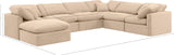 Indulge Beige Velvet Modular Sectional 147Beige-Sec7A Meridian Furniture