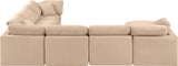 Indulge Beige Velvet Modular Sectional 147Beige-Sec7A Meridian Furniture