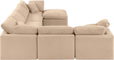 Indulge Beige Velvet Modular Sectional 147Beige-Sec7A Meridian Furniture