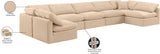 Indulge Beige Velvet Modular Sectional 147Beige-Sec7B Meridian Furniture