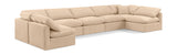 Indulge Beige Velvet Modular Sectional 147Beige-Sec7B Meridian Furniture