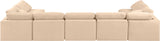 Indulge Beige Velvet Modular Sectional 147Beige-Sec7B Meridian Furniture