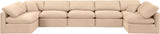 Indulge Beige Velvet Modular Sectional 147Beige-Sec7B Meridian Furniture