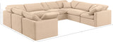 Indulge Beige Velvet Modular Sectional 147Beige-Sec8A Meridian Furniture