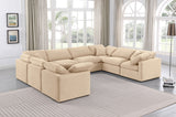 Indulge Beige Velvet Modular Sectional 147Beige-Sec8A Meridian Furniture