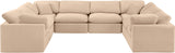 Indulge Beige Velvet Modular Sectional 147Beige-Sec8A Meridian Furniture