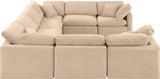 Indulge Beige Velvet Modular Sectional 147Beige-Sec8A Meridian Furniture