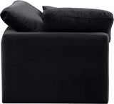 Indulge Black Velvet Corner Chair 147Black-Corner Meridian Furniture