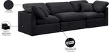 Indulge Black Velvet Modular Sofa 147Black-S105 Meridian Furniture