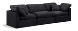 Indulge Black Velvet Modular Sofa 147Black-S105 Meridian Furniture