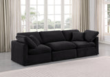 Indulge Black Velvet Modular Sofa 147Black-S105 Meridian Furniture