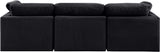 Indulge Black Velvet Modular Sofa 147Black-S105 Meridian Furniture