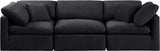 Indulge Black Velvet Modular Sofa 147Black-S105 Meridian Furniture