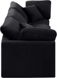 Indulge Black Velvet Modular Sofa 147Black-S105 Meridian Furniture