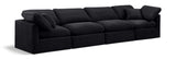 Indulge Black Velvet Modular Sofa 147Black-S140 Meridian Furniture