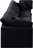 Indulge Black Velvet Modular Sofa 147Black-S140 Meridian Furniture