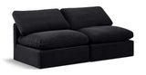 Indulge Black Velvet Modular Sofa 147Black-S2 Meridian Furniture