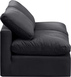 Indulge Black Velvet Modular Sofa 147Black-S2 Meridian Furniture