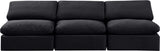 Indulge Black Velvet Modular Sofa 147Black-S3 Meridian Furniture