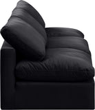 Indulge Black Velvet Modular Sofa 147Black-S3 Meridian Furniture